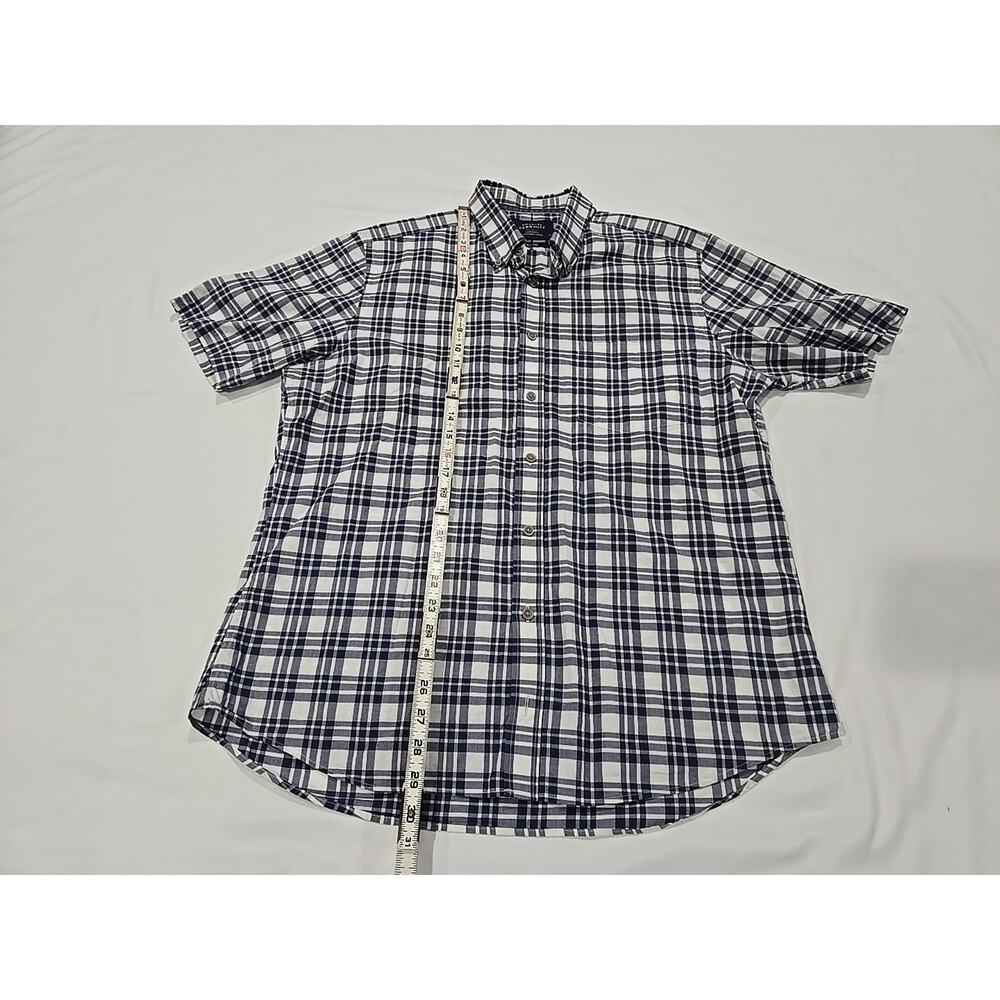 Charles Tyrwhitt Mens Weekend Short Sleeve Shirt Large Blue/white